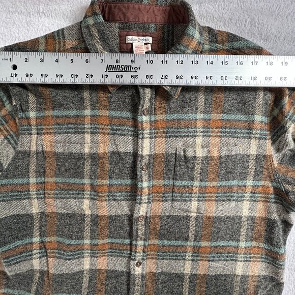 Carbon 2 Cobalt Mens Plaid Flannel Shirt XL Cotton Blend Button Up Gray Casual - Picture 6 of 8